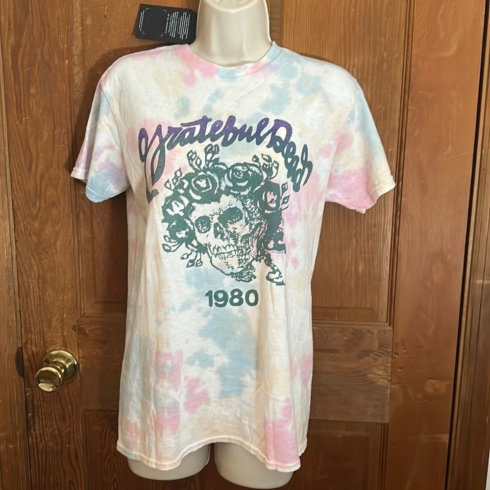 Junk Food Clothing Women’s Grateful Dead 1980 Graphic Tye Dye TShirt Size XSmall